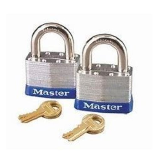 thumbnail image 2 of 6-Pack Laminated Steel Padlocks - All Keyed Alike | 12 Total Keys, Large Silver Locks 2 of 6