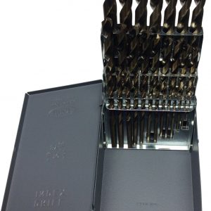 1/16"-1/2"x64ths Cobalt Drill Bit Set, 3/8 Shank, Drill America, D/A29JX3/8-CO-SET
