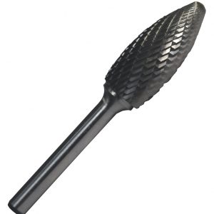 SH2 5/16" X 3/4" Flame Carbide Burr 1/4 Shank, DULSH2