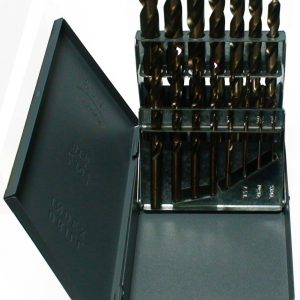 1/16"-1/2"x32nds 15 Piece Cobalt Jobber Length Drill Bit Set, Qualtech, DWD15J-CO-SET