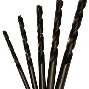 1/4" - 1/2" Cobalt Heavy Duty Jobber Length Drill Bit Set, Drill America, Plastic Case Pouch