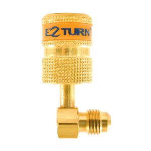 EZ-Turn Anti-Blowback Adaptor, 1/4 MF x 1/4 FF 90°