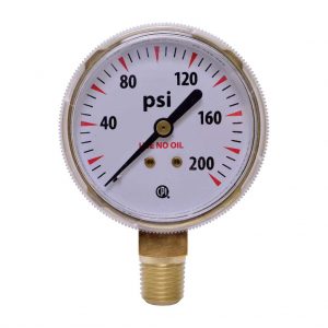 Gauge 2" BM 200 PSI Brass