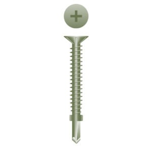 8 Flat Head w/Nibs 8-18 x 1-1/4, PH, Self-Drilling, Ruspert