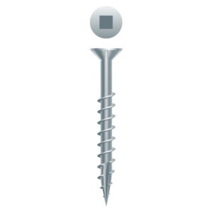 8 Flat Head w/Nibs 8 x 1-1/2, SQ, Type '17',  Zinc